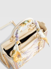 River Island Cream Floral Chain Tote Bag - Image 5 of 6
