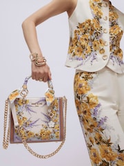 River Island Cream Floral Chain Tote Bag - Image 6 of 6