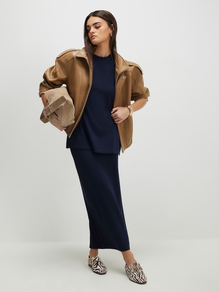 River Island Blue Premium Maxi Skirt - Image 1 of 4