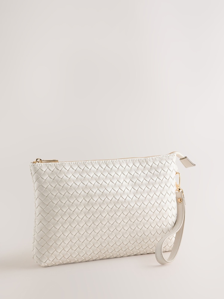 Bone Weave Wristlet Pouch - Image 1 of 6 Bone Weave Wristlet Pouch - Image 1 of 6