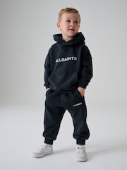 smALLSAINTS Black Cut and Sew Panel Younger Hoodie and Joggers Set - Image 1 of 13