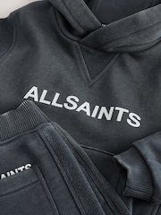 smALLSAINTS Black Cut and Sew Panel Younger Hoodie and Joggers Set - Image 11 of 13