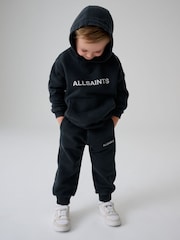 smALLSAINTS Black Cut and Sew Panel Younger Hoodie and Joggers Set - Image 2 of 13