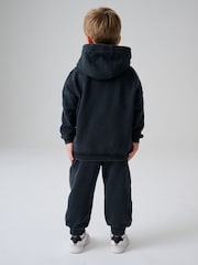 smALLSAINTS Black Cut and Sew Panel Younger Hoodie and Joggers Set - Image 4 of 13
