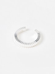 Oliver Bonas Silver Tone Anita Ridged Texture Ear Cuff - Image 1 of 4