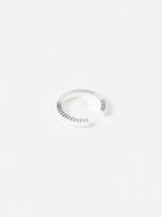 Oliver Bonas Silver Tone Anita Ridged Texture Ear Cuff - Image 2 of 4