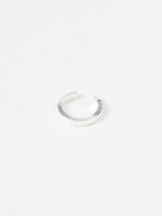 Oliver Bonas Silver Tone Anita Ridged Texture Ear Cuff - Image 3 of 4