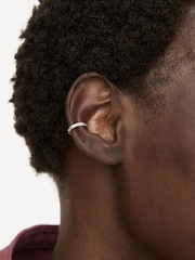Oliver Bonas Silver Tone Anita Ridged Texture Ear Cuff - Image 4 of 4