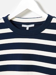 Oliver Bonas Blue Striped Long Sleeve Top - Image 5 of 7