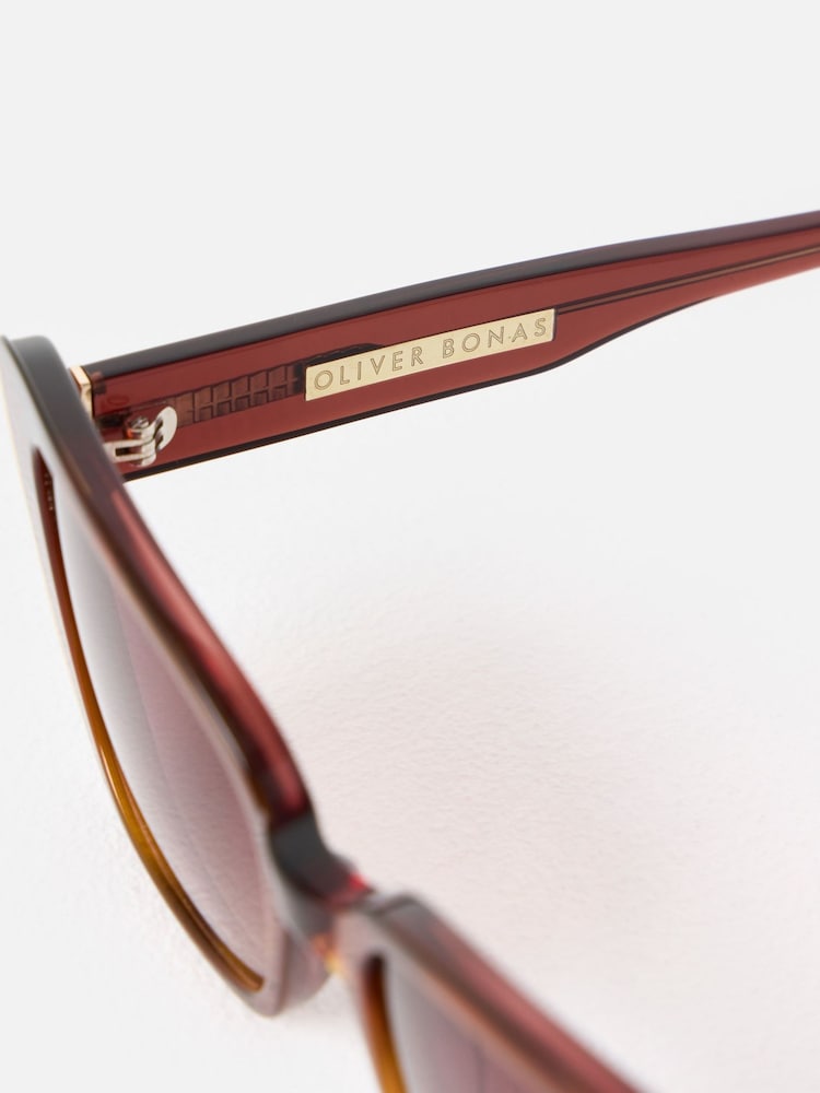 Oliver Bonas Mocha Cat Eye Acetat-Sonnenbrillen - Bild 4 von 4