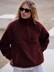 self. Rust Brown Borg Popper Neck Jumper - Image 1 of 5