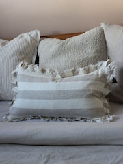 Ellenvale Interiors Natural Hallie Ruffle Cushion Cover 50x30 - Image 1 of 3