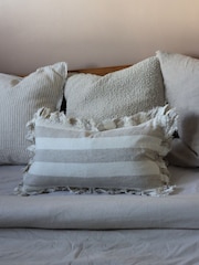 Ellenvale Interiors Natural Hallie Ruffle Cushion Cover 50x30 - Image 2 of 3