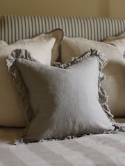 Ellenvale Interiors Beige Hallie Ruffle Cushion Cover - Image 1 of 3