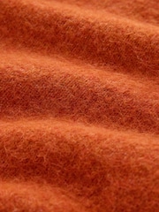 Orange Autumn Button - Yunlu toxunmuş yaxalı kardiqan - 8şəkildən 8 şəkil