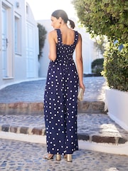Seraphine Navy Maternity Nursing Spot Jumpsuit - Image 4 of 6