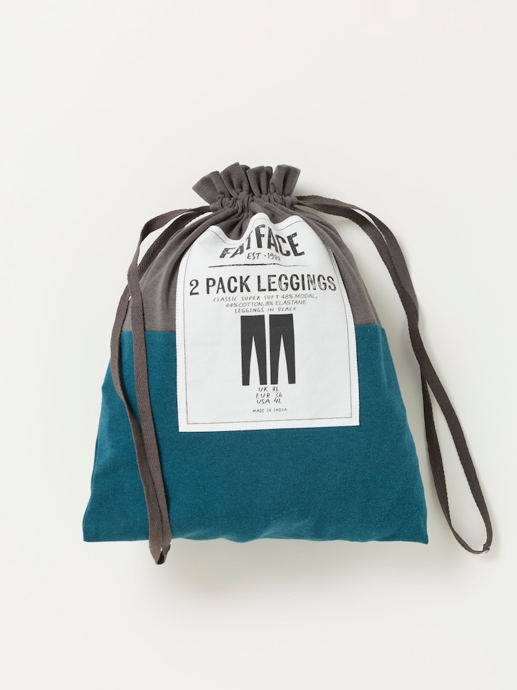 FatFace 2 PACK MERIBEl Grey Leggings - Image 10 of 10
