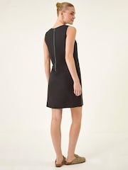 Roman Black Seam Detail Pocket Shift Dress - Image 3 of 5