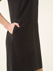 Roman Black Seam Detail Pocket Shift Dress - Image 5 of 5