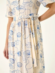 Roman シェル柄プリント ミディドレス - 画像 6 / 6