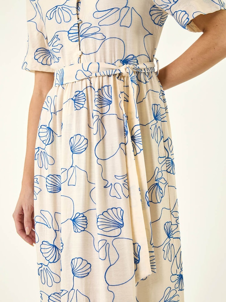 Roman シェル柄プリント ミディドレス - 画像 6 / 6