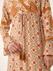 Roman Orange Border Print Maxi Dress - Image 5 of 5