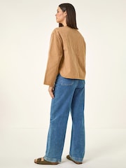 Brun - Roman Cotton Twill Quilted Jacket - Bilde 3 av 5