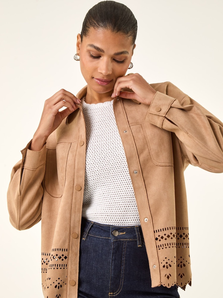 The Set Natural Crew Neck Sweater and Wide leg Jogger Tracksuit - Image 5 of 5 The Set Natural Crew Neck Sweater and Wide leg Jogger Tracksuit - Image 5 of 5