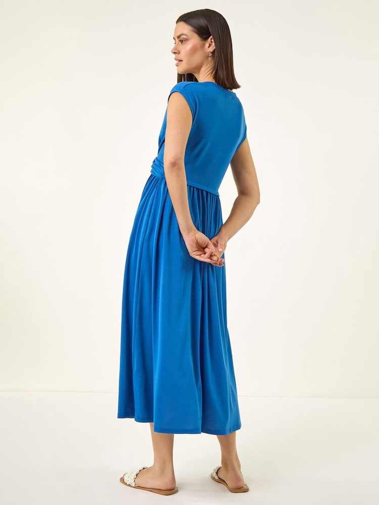 blue cross front dress Superdown Grace Cross Front Dress In Blue - 29% Off