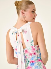 Roman Floral Print High Low Midi Dress - Image 4 of 5