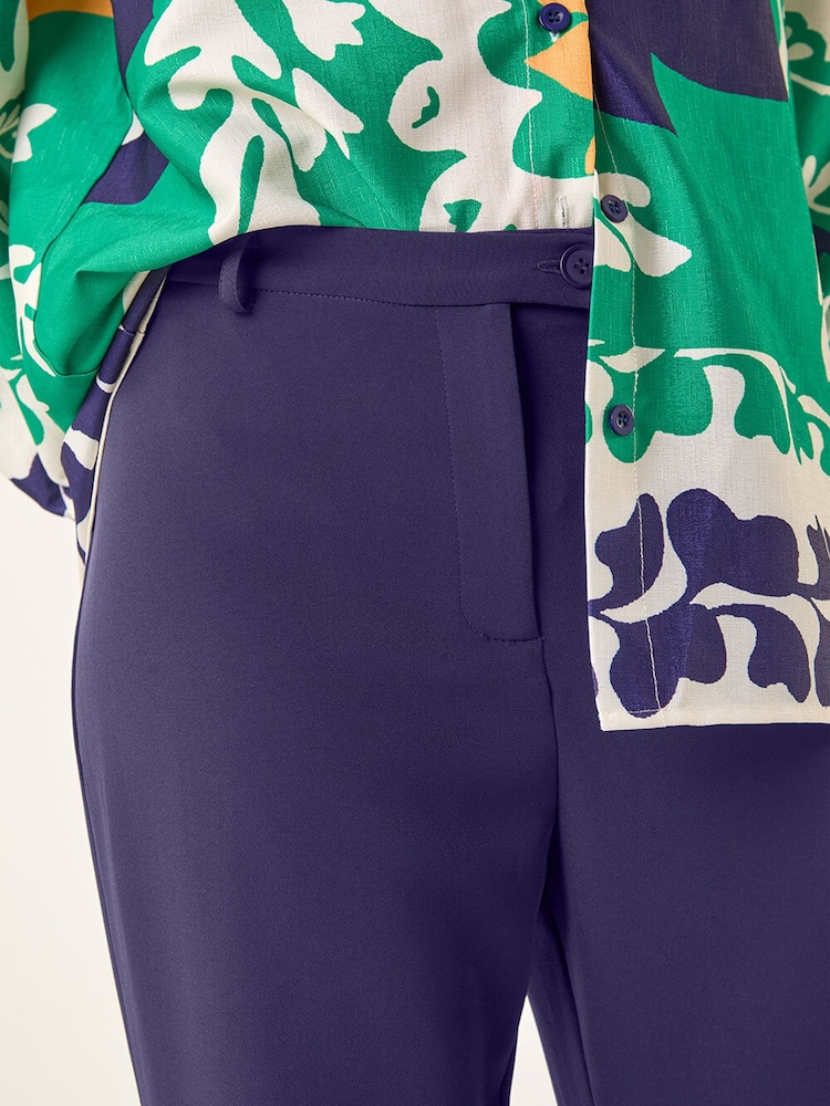 Roman Blue Stretch Bootleg Trousers - Image 5 of 5 Roman Blue Stretch Bootleg Trousers - Image 5 of 5