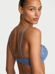 Victoria's Secret Denim Blue Push Up Embroidery Bra - Image 2 of 2