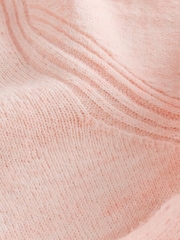 Blush Pink Crew Neck Long Sleeve Knitted Jumper - Image 4 of 7