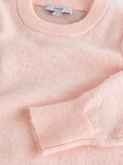 Blush Pink Crew Neck Long Sleeve Knitted Jumper - Image 7 of 7