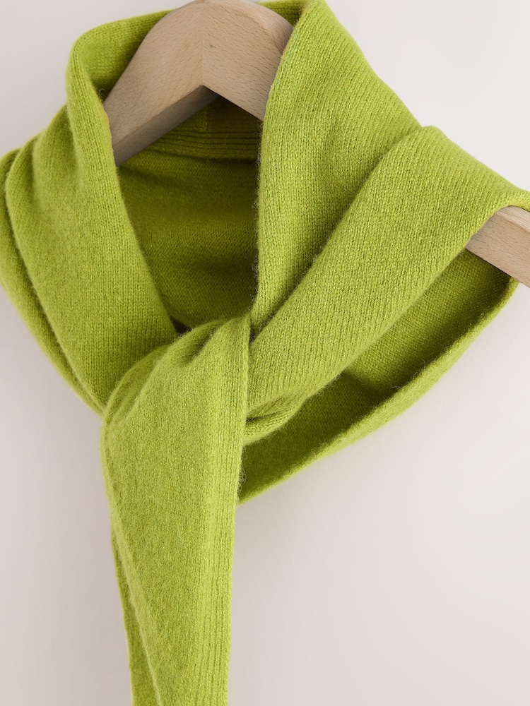Lime Green 100% Merino Wool N.Premium Neck Scarf - Image 2 of 3