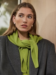 Lime Green 100% Merino Wool N.Premium Neck Scarf - Image 4 of 7
