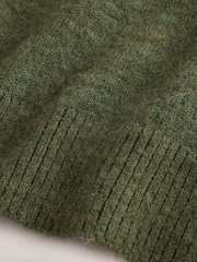 ירוק חאקי - Knitted Short Sleeve Jumper - תמונה 7 מתוך 8