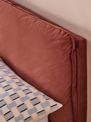 MADE.COM Brick Red Velvet Harlow Ottoman Storage Bed - Image 2 of 6