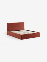 MADE.COM Brick Red Velvet Harlow Ottoman Storage Bed - Image 4 of 6