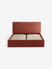 MADE.COM Brick Red Velvet Harlow Ottoman Storage Bed - Image 5 of 6