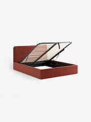 MADE.COM Brick Red Velvet Harlow Ottoman Storage Bed - Image 6 of 6