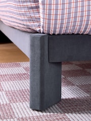 MADE.COM Navy Blue Brushed Plain Kyna Bed - Image 3 of 5
