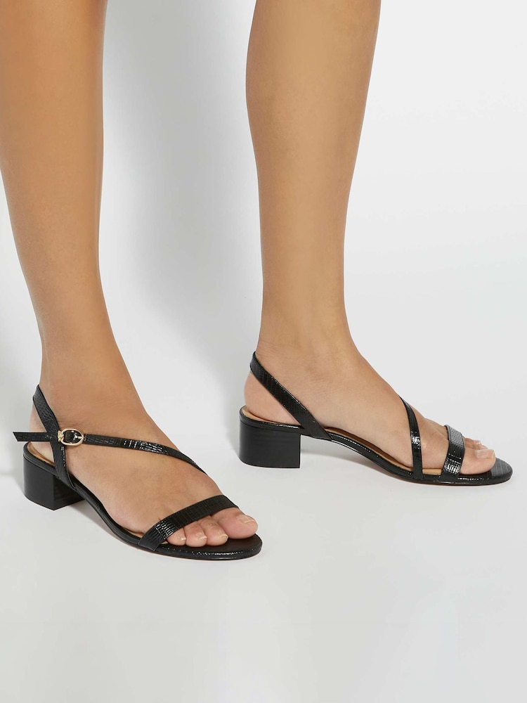 Dune London Black Jolene Block Heeled Sandals - Image 1 of 6