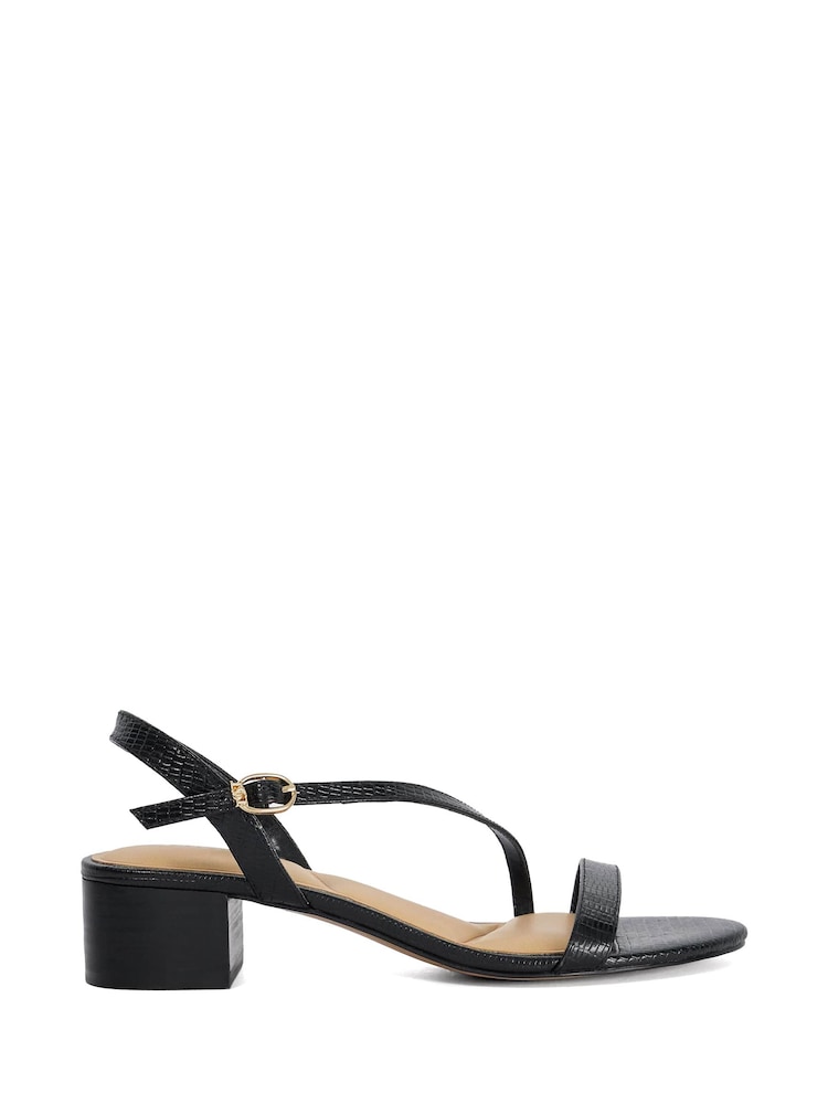 Dune London Black Jolene Block Heeled Sandals - Image 2 of 6