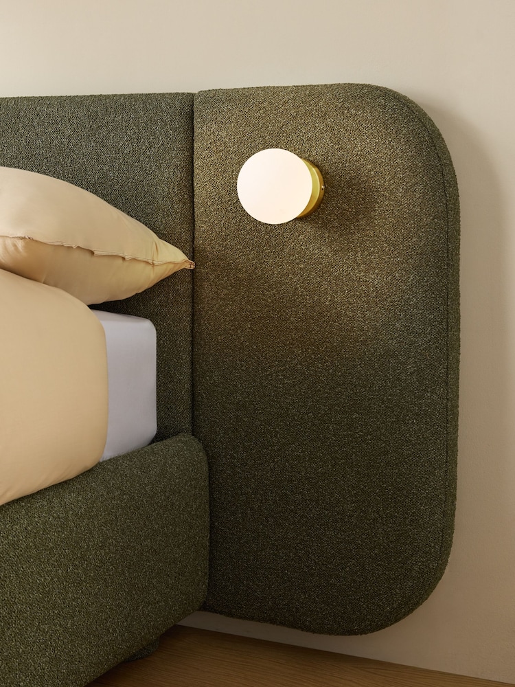 MADE.COM Forest Green Boucle Hanson Ottoman Storage Hotel Bed - Image 2 of 6 MADE.COM Forest Green Boucle Hanson Ottoman Storage Hotel Bed - Image 2 of 6