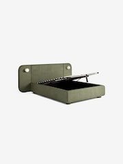 MADE.COM Forest Green Boucle Hanson Ottoman Storage Hotel Bed - Image 6 of 6