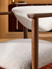 MADE.COM Oyster Natural Soft Touch Boucle Portia Dining Chair - Image 3 of 5