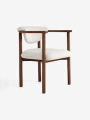 MADE.COM Oyster Natural Soft Touch Boucle Portia Dining Chair - Image 4 of 5