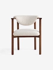MADE.COM Oyster Natural Soft Touch Boucle Portia Dining Chair - Image 5 of 5