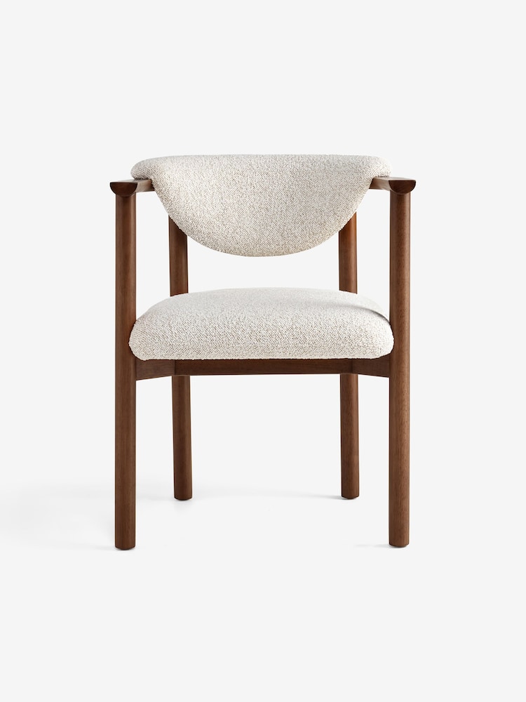MADE.COM Oyster Natural Soft Touch Boucle Portia Dining Chair - Image 5 of 5